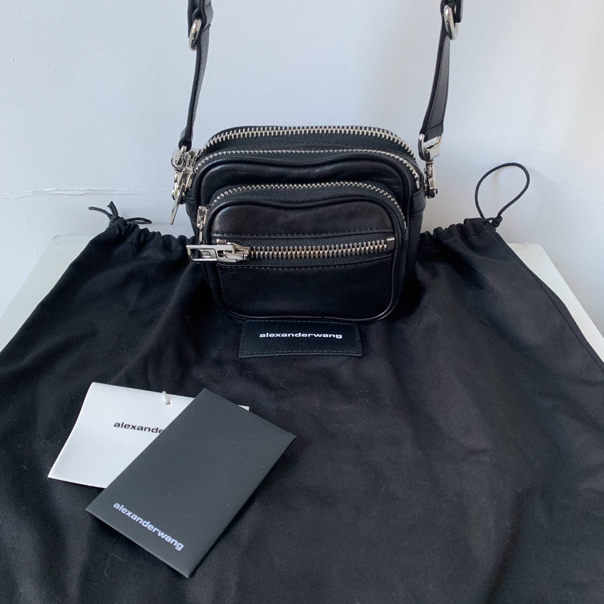 Alexander Wang 王大仁 羊皮拉鍊胸包