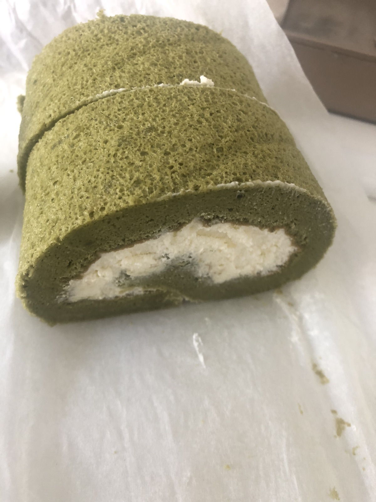 抹茶🍵鲜奶油蛋糕卷