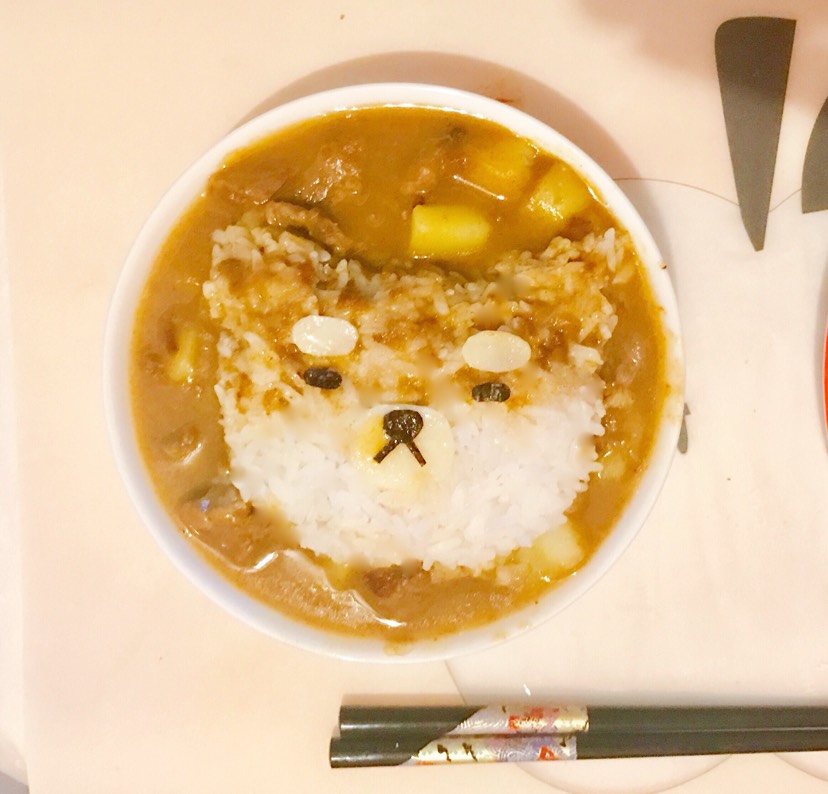 心血来潮之柴犬咖喱饭