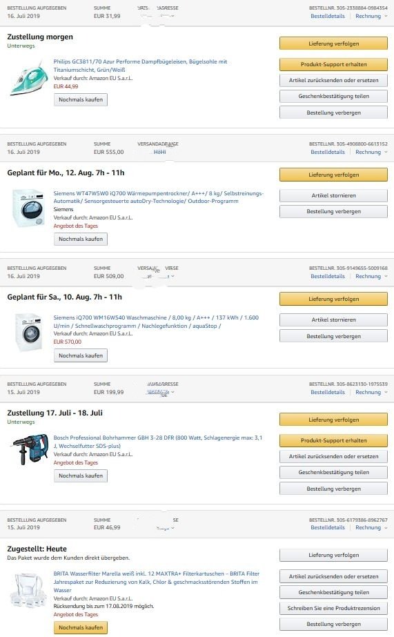 Primeday花啦1699欧!