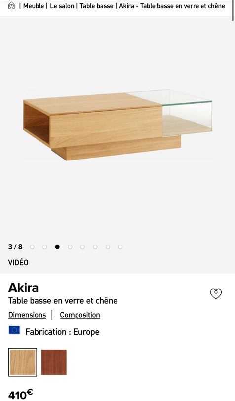 出闲置Habitat茶几Akira