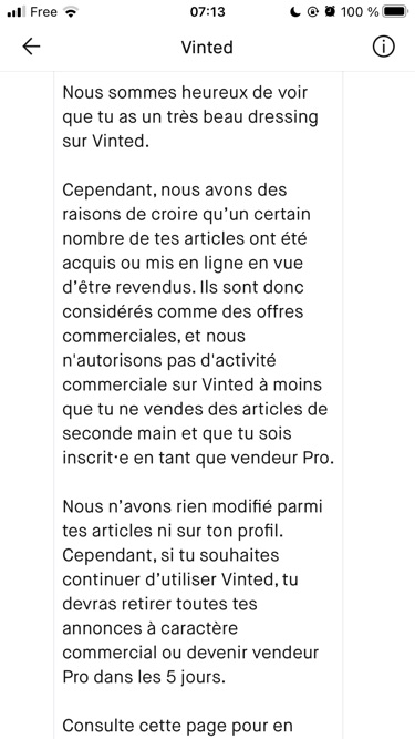 求助： 被Vinted⚠️警告怎么办