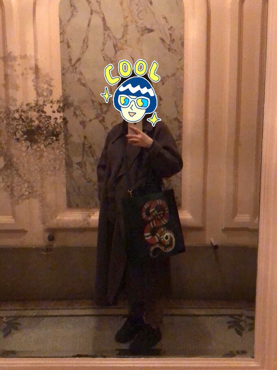 出Gucci珊瑚蛇Tote