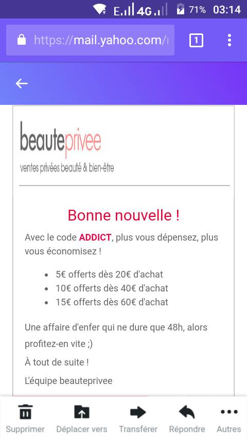 beauteprivee满减活动