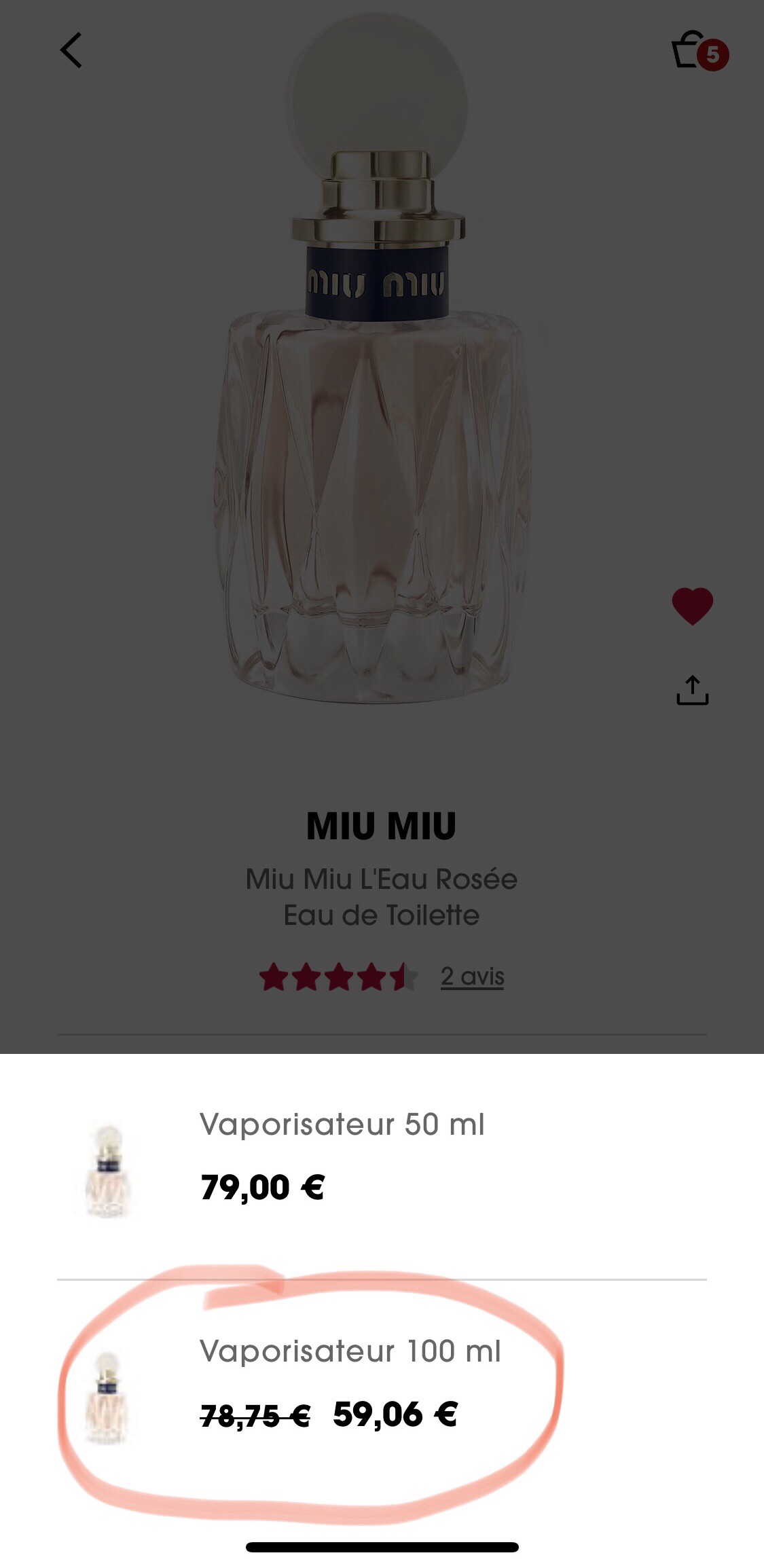 Miumiu香水bug价