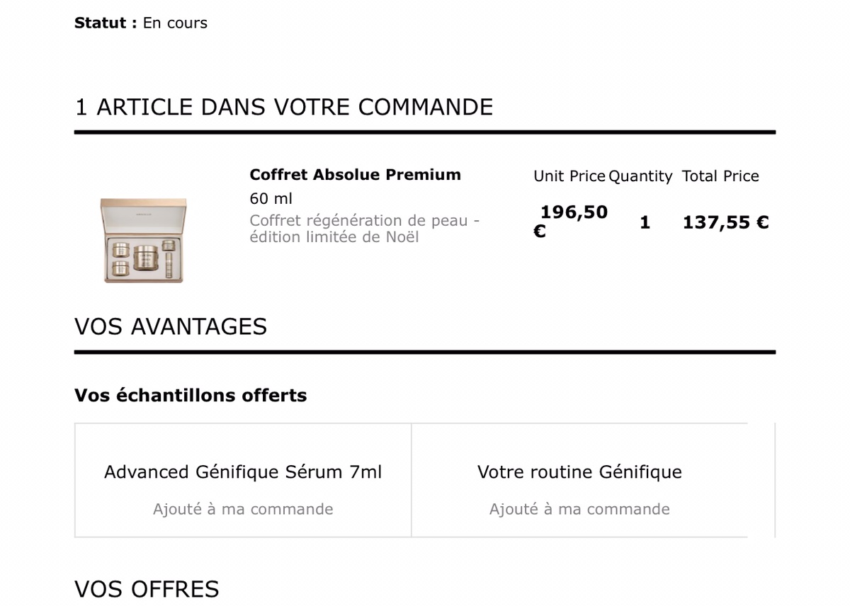 Lancôme小礼盒7折的优惠没挡住...