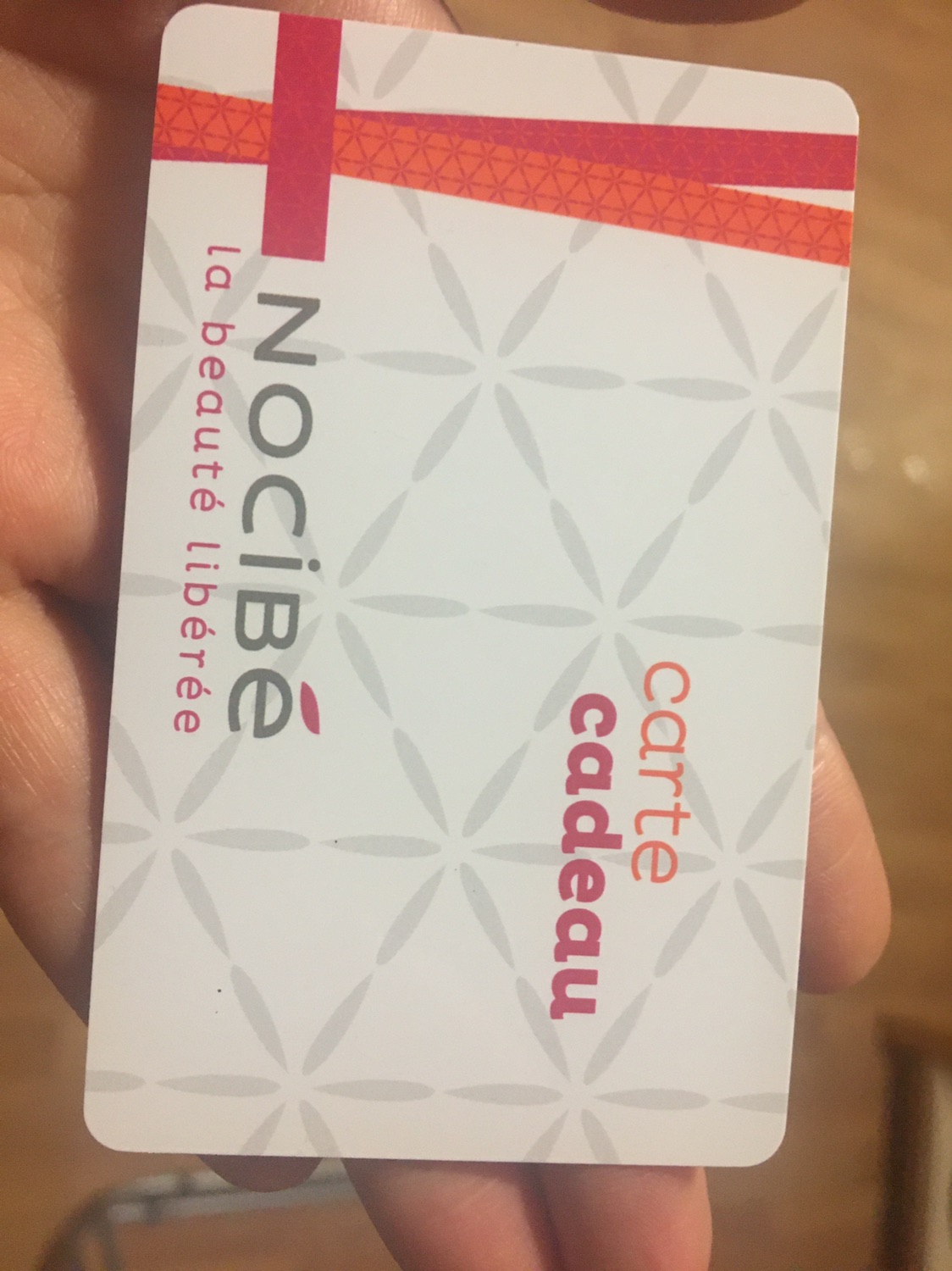 Nocibe carte cadeau实体店使用
