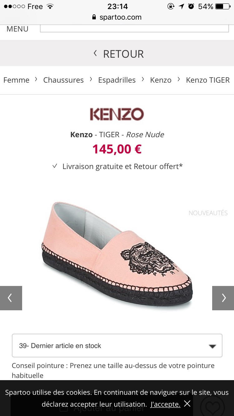 低价转kenzo全新老虎鞋