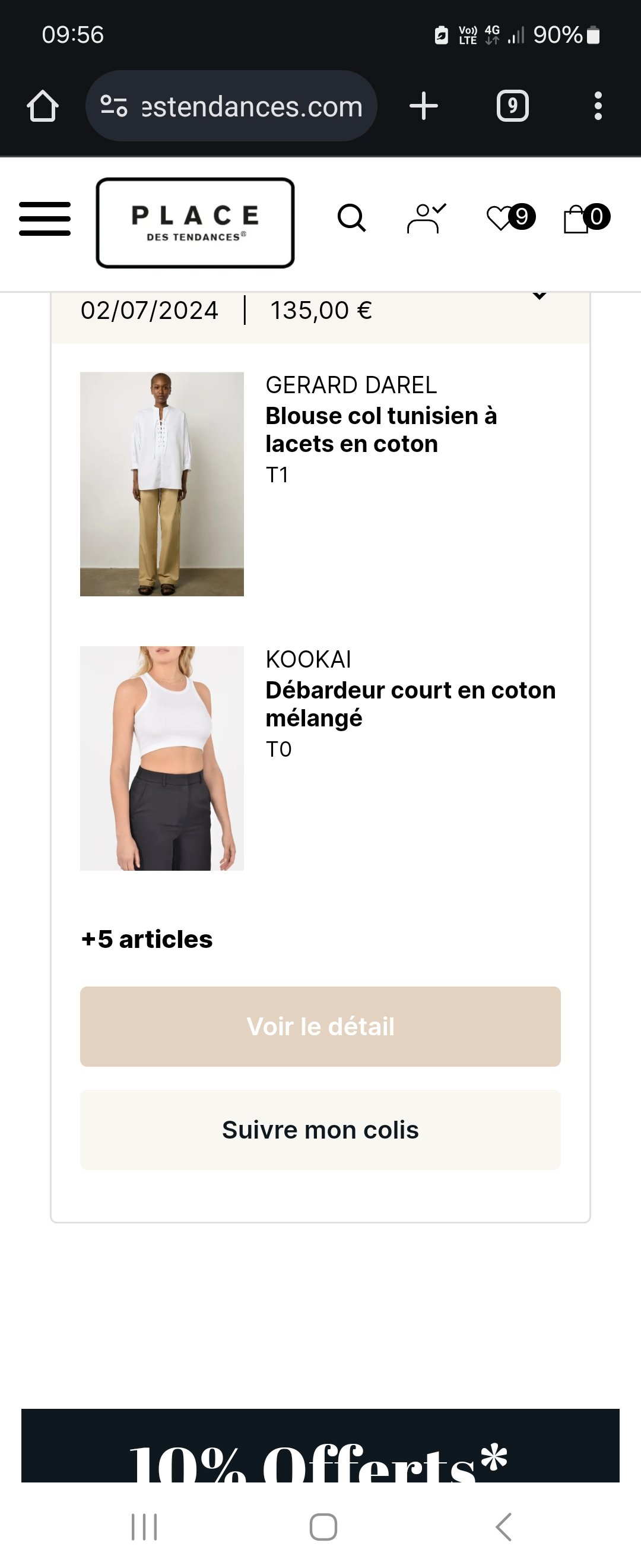 place des tendances