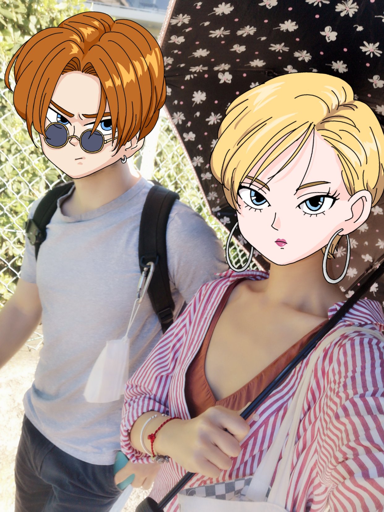 出门打伞☂️☀️防晒✌