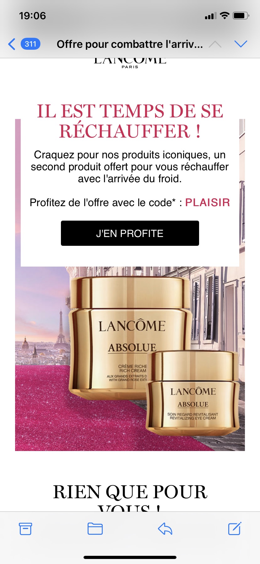 lancome 买一送一活动又开始了
