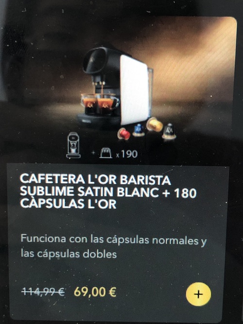 🇪🇸L‘or官网69欧收slim咖啡机+180个胶囊