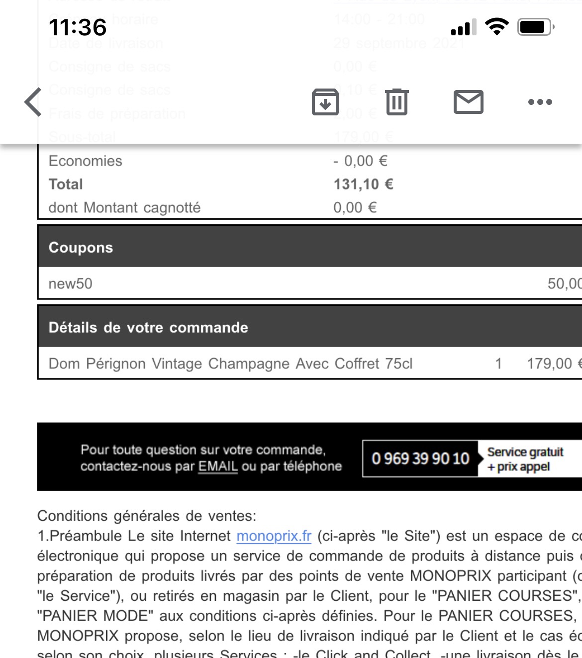 实测一个账户可以买三次Monoprix 