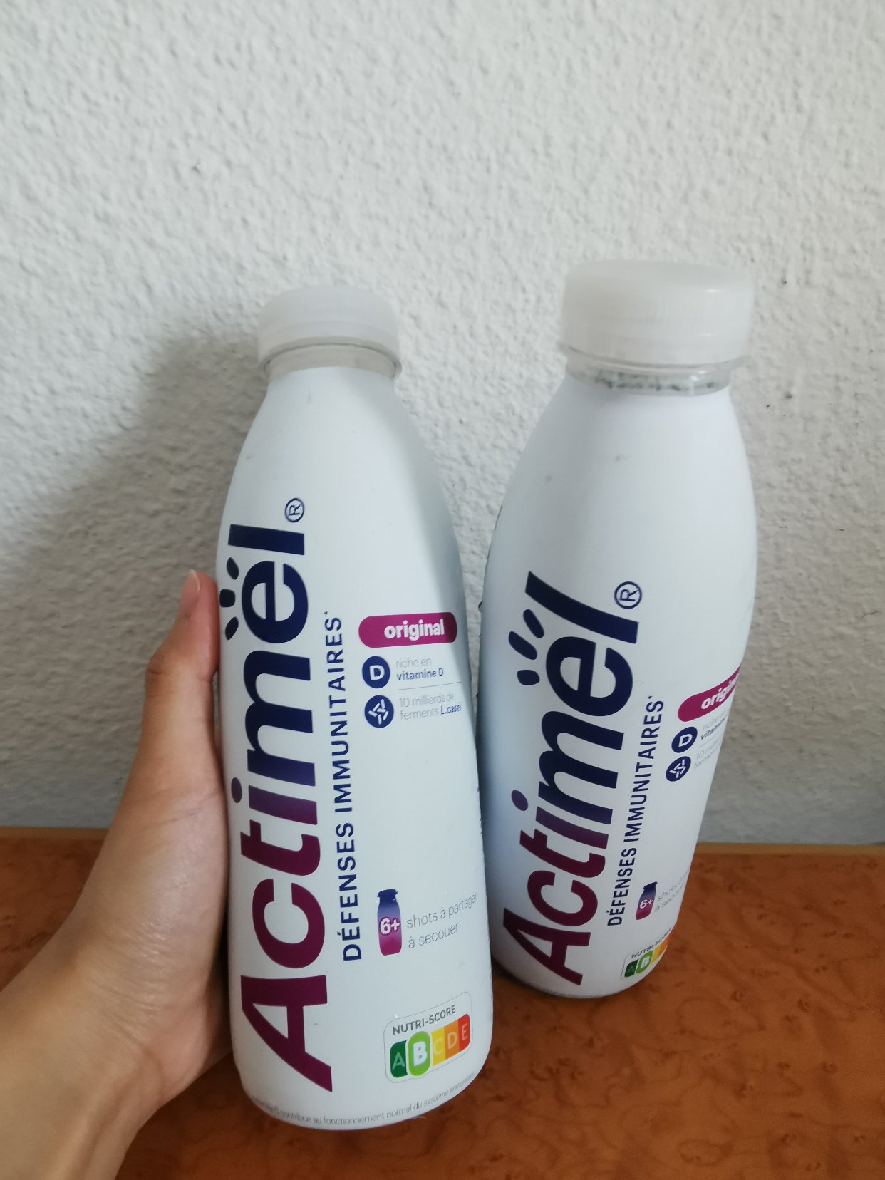 我买到大瓶Actimel啦！