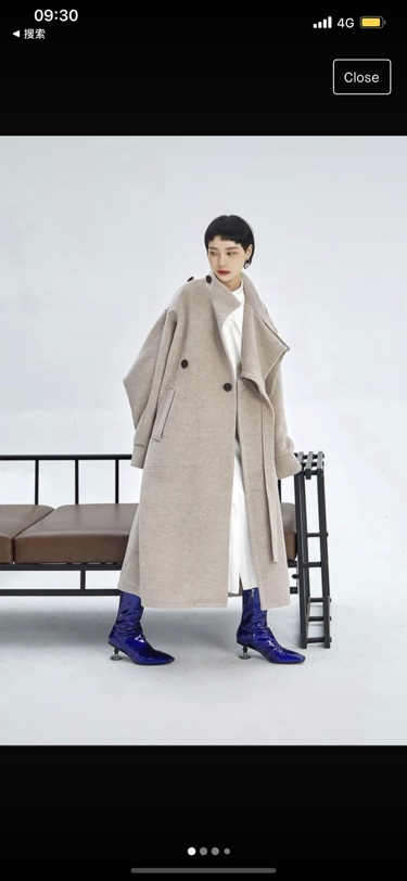 出other stories奶黄色棉服,设计师羊毛外套等