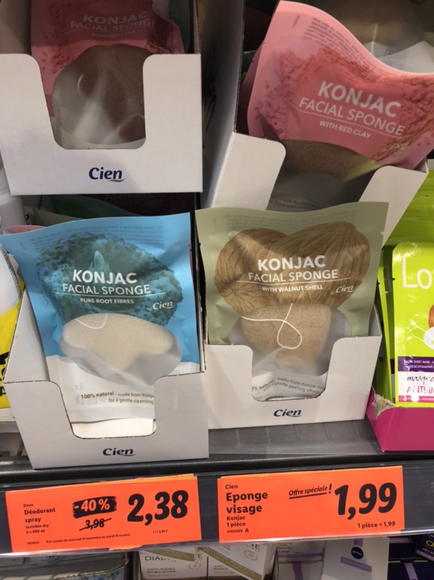 lidl家魔芋海绵洁面颜值超高
