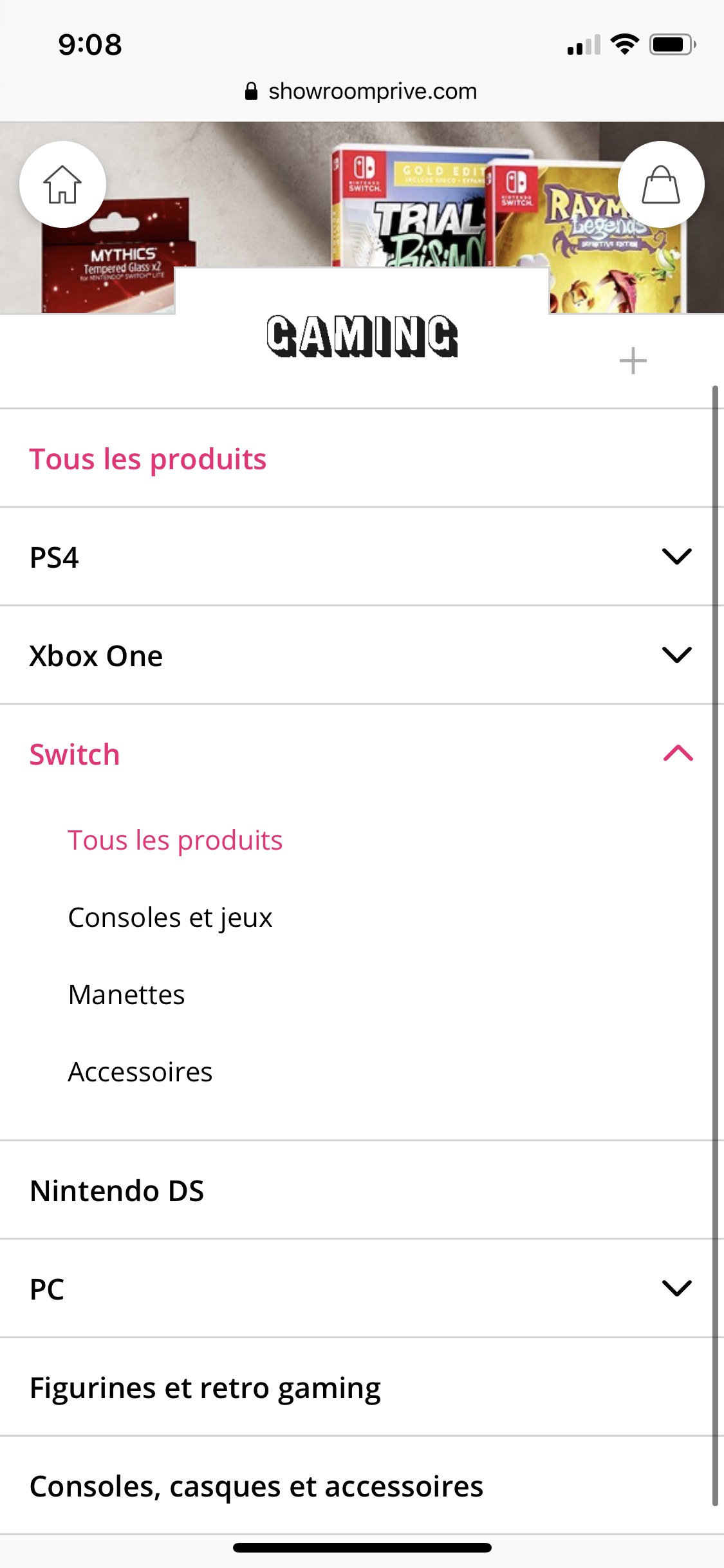 showroomprive 有卖switch 还有游戏碟
