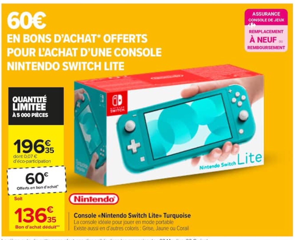 家乐福switch lite 136欧多!