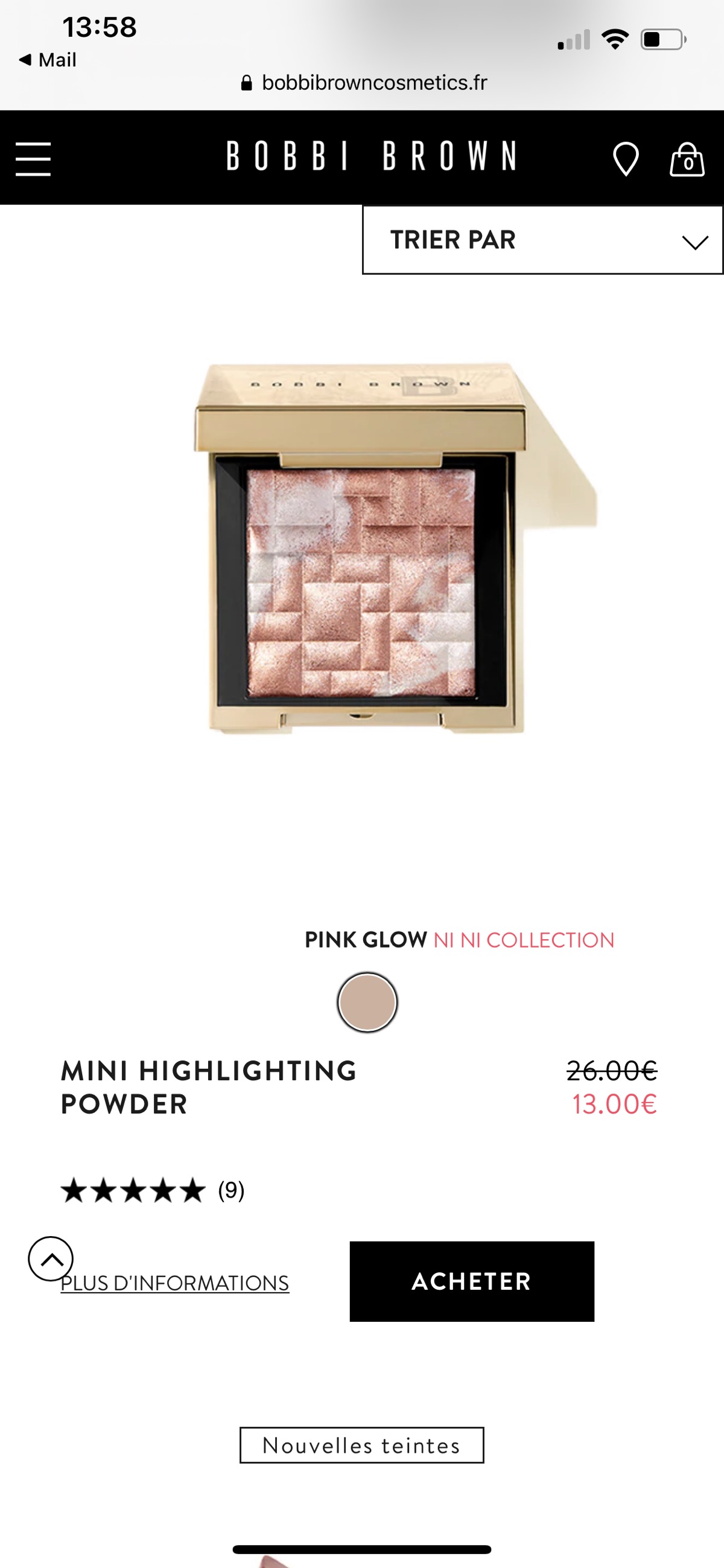 bobbi brown 官网outlet 五花肉高光 5折