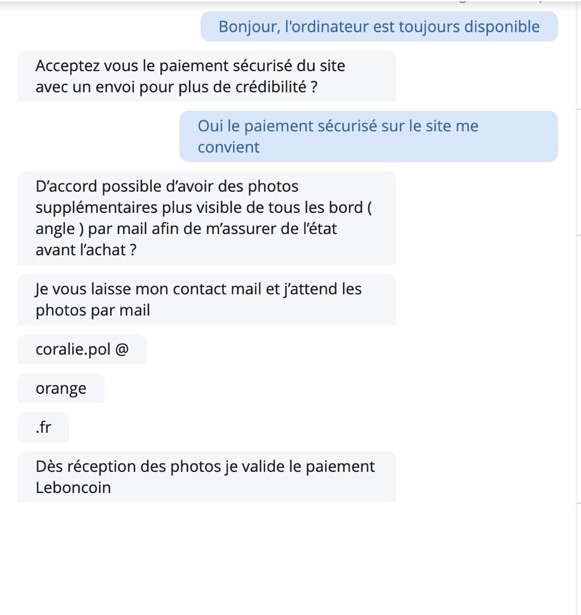Le bon coin 骗子