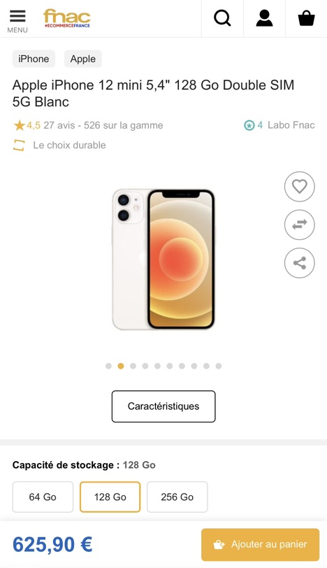 🇫🇷出99新12 mini 白色128GB （出掉）
