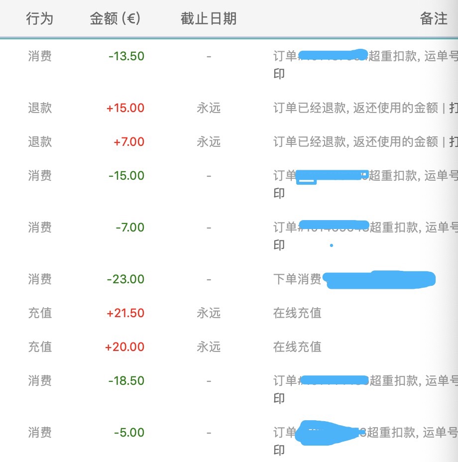 请问你们用某7快递有没有超重扣款的？