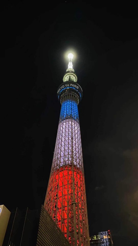 東京Skytree最後一次為奧運亮燈
