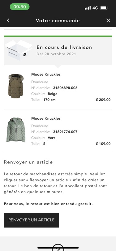 不到100欧的Moose knuckles90%羽绒服