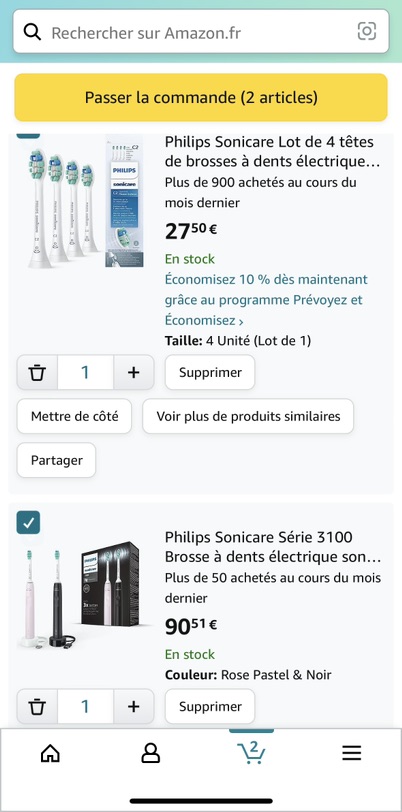 amazon买牙刷头和牙刷还是合适的