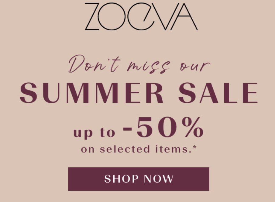 zoeva summer sale 最低至五折