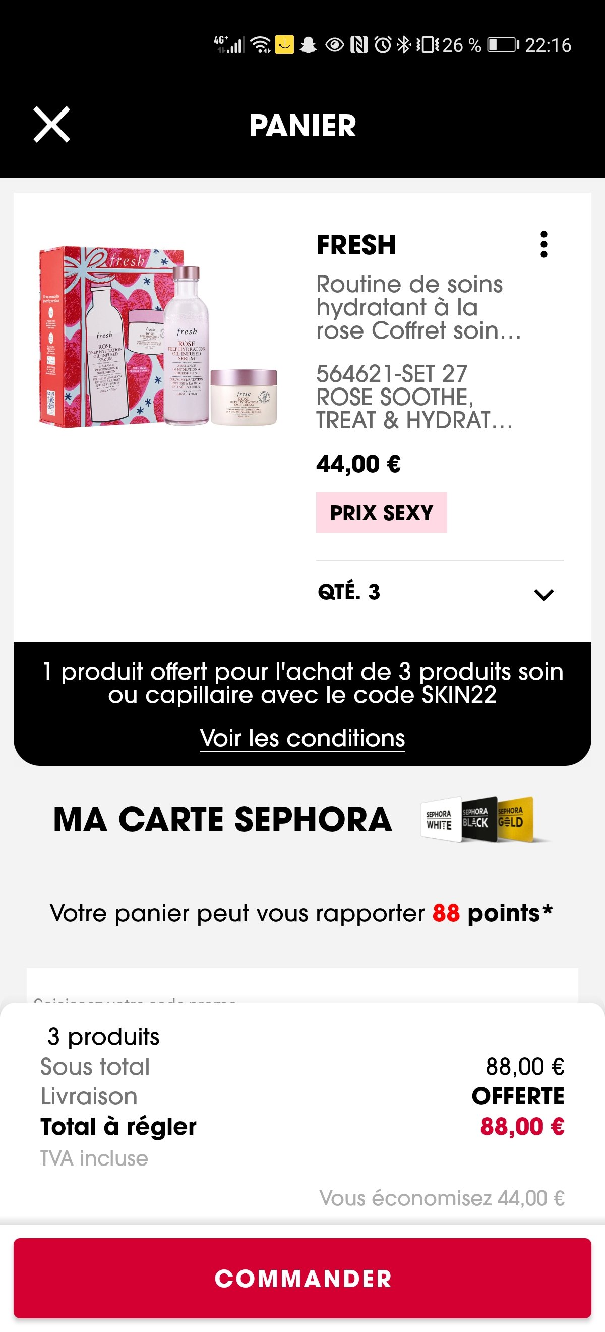 sephora app买二送一叠加prix sexy