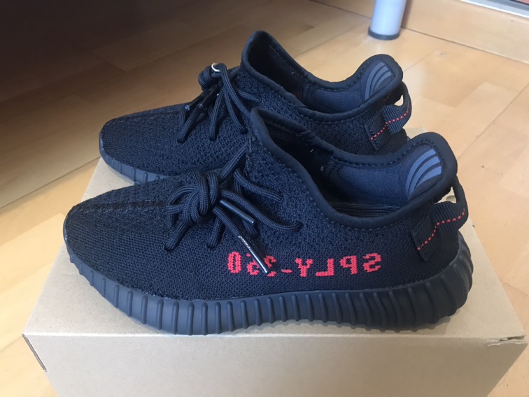 yeezy 350 black red