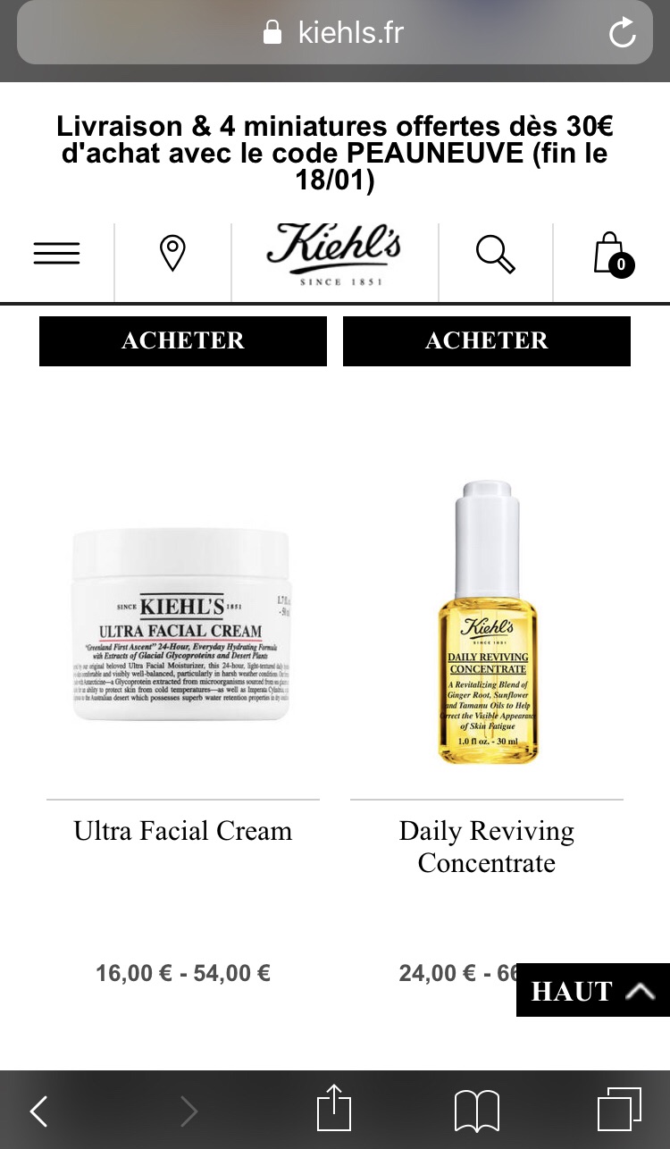 kiehls涨价了！！！！😭😭😭😭