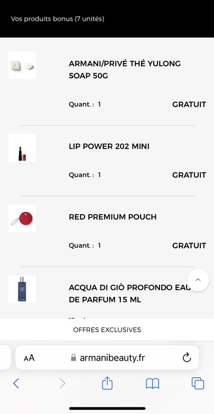 那个替我收到阿玛尼价值300€产品的陌生人