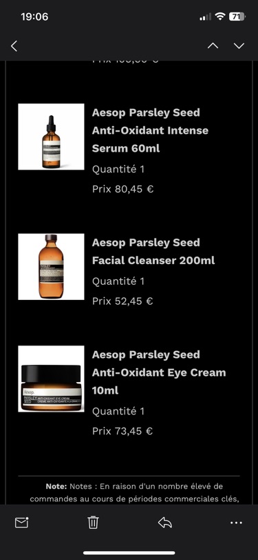 Aesop 晒单