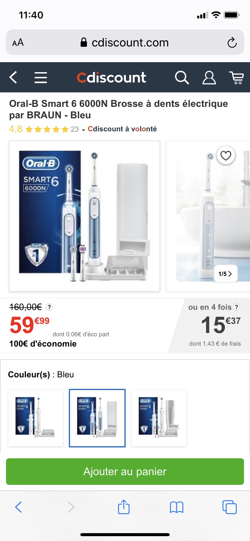 60欧收oral-b smart 6