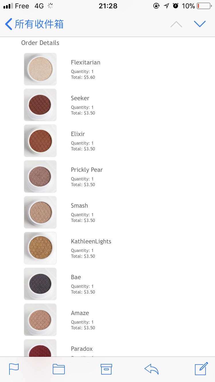 下单colourpop眼影