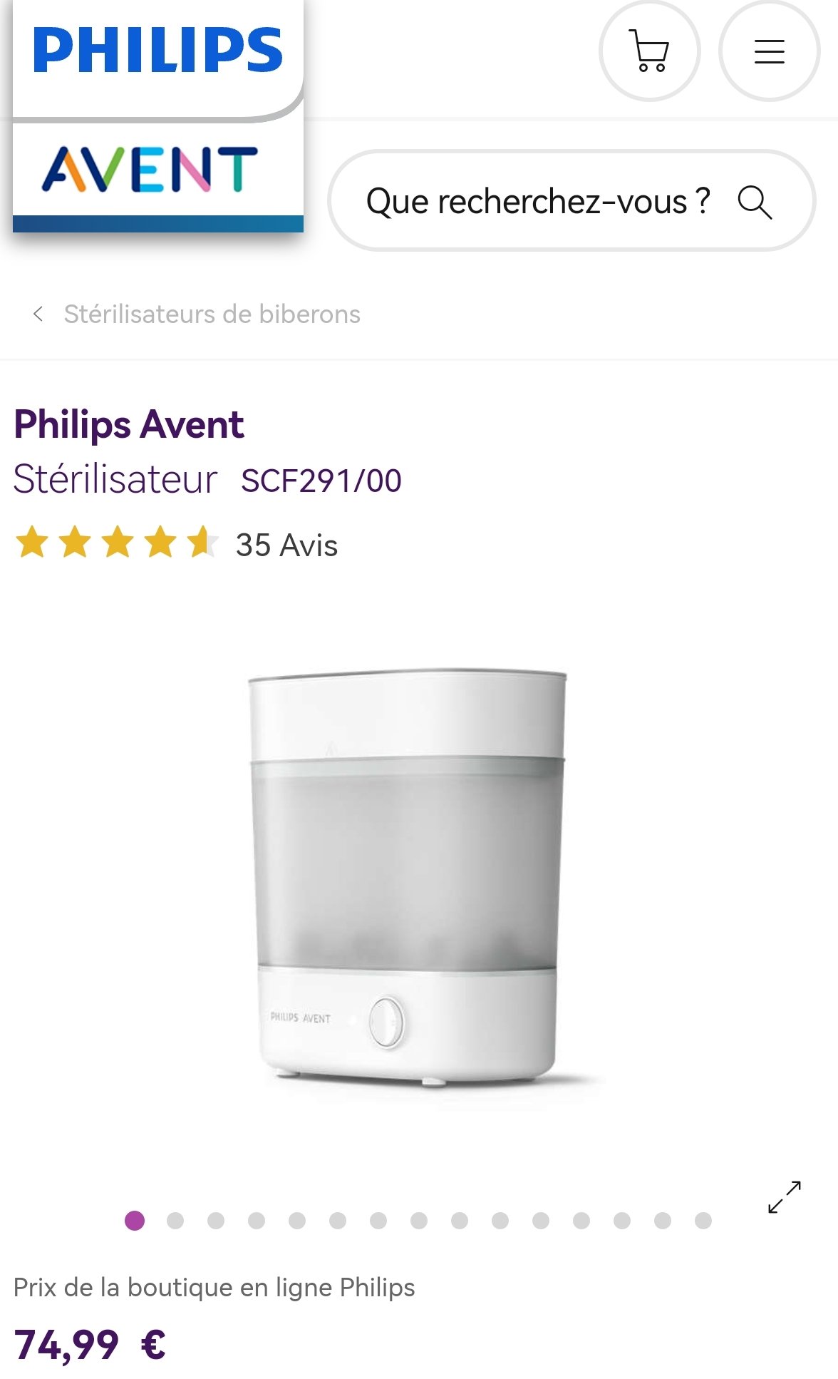 出全新Philips奶瓶消毒器