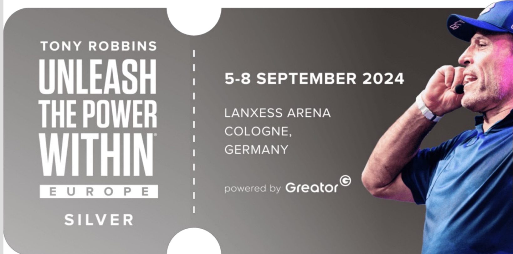 转让心理大师tony robbins9月5-8德国科隆讲座票
