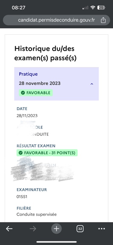 法国🇫🇷路考满分💯通过✅