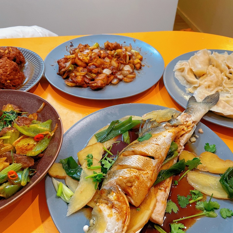 一家两口的年夜饭