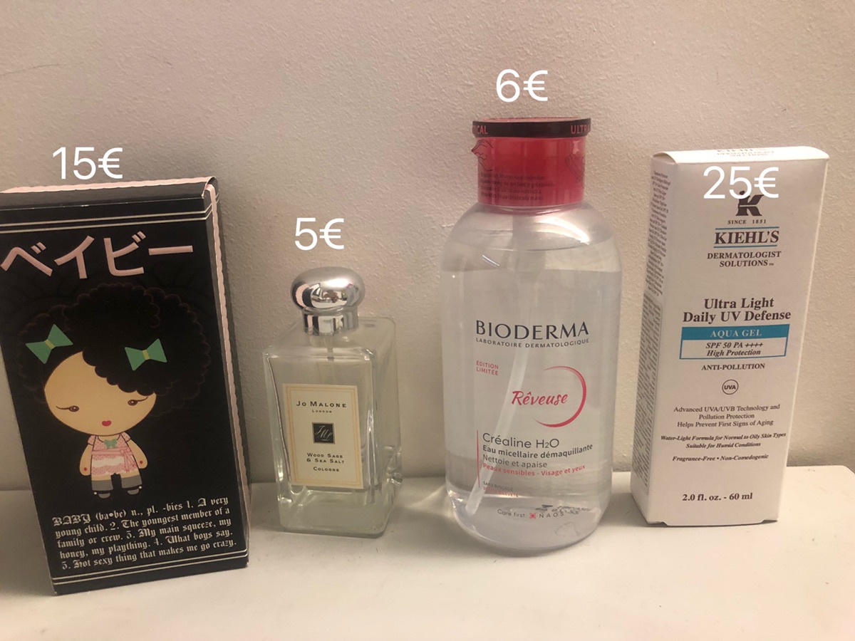 出香水、卸妆、防晒霜