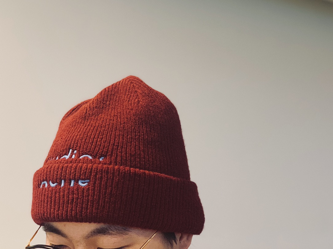 Acne studios logo毛线帽