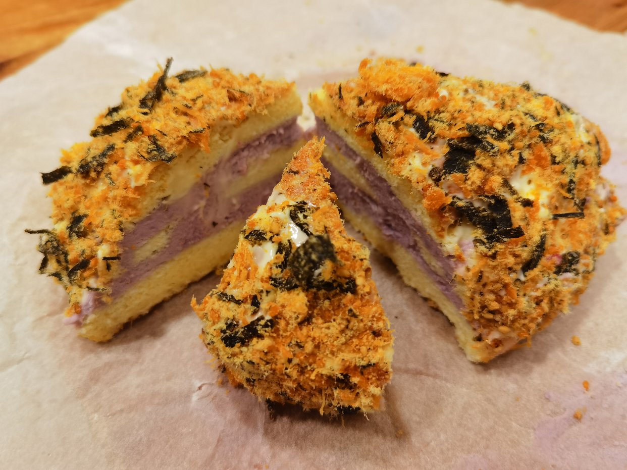 家庭版芋泥肉松小塔