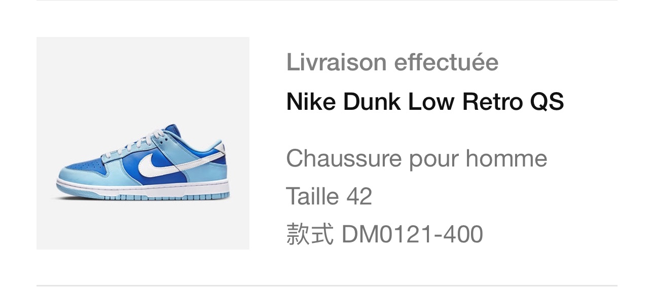 巴黎原价出一双dunk