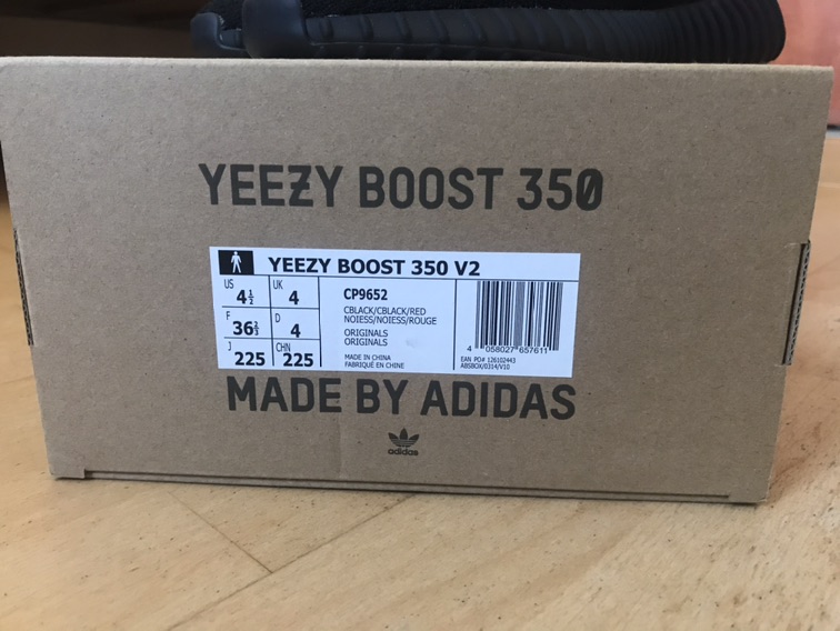 yeezy 350 black red