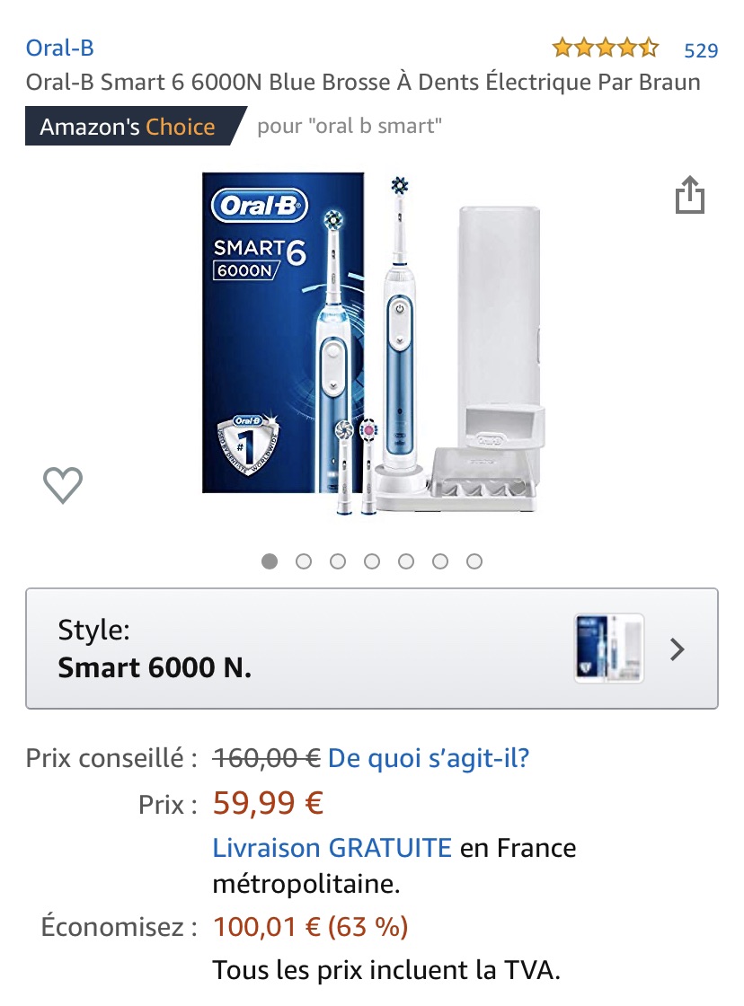 60欧收oral-b smart 6