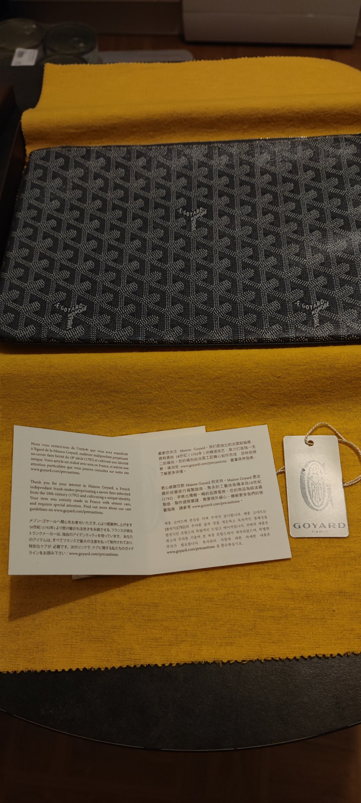 goyard sénat gris手拿包