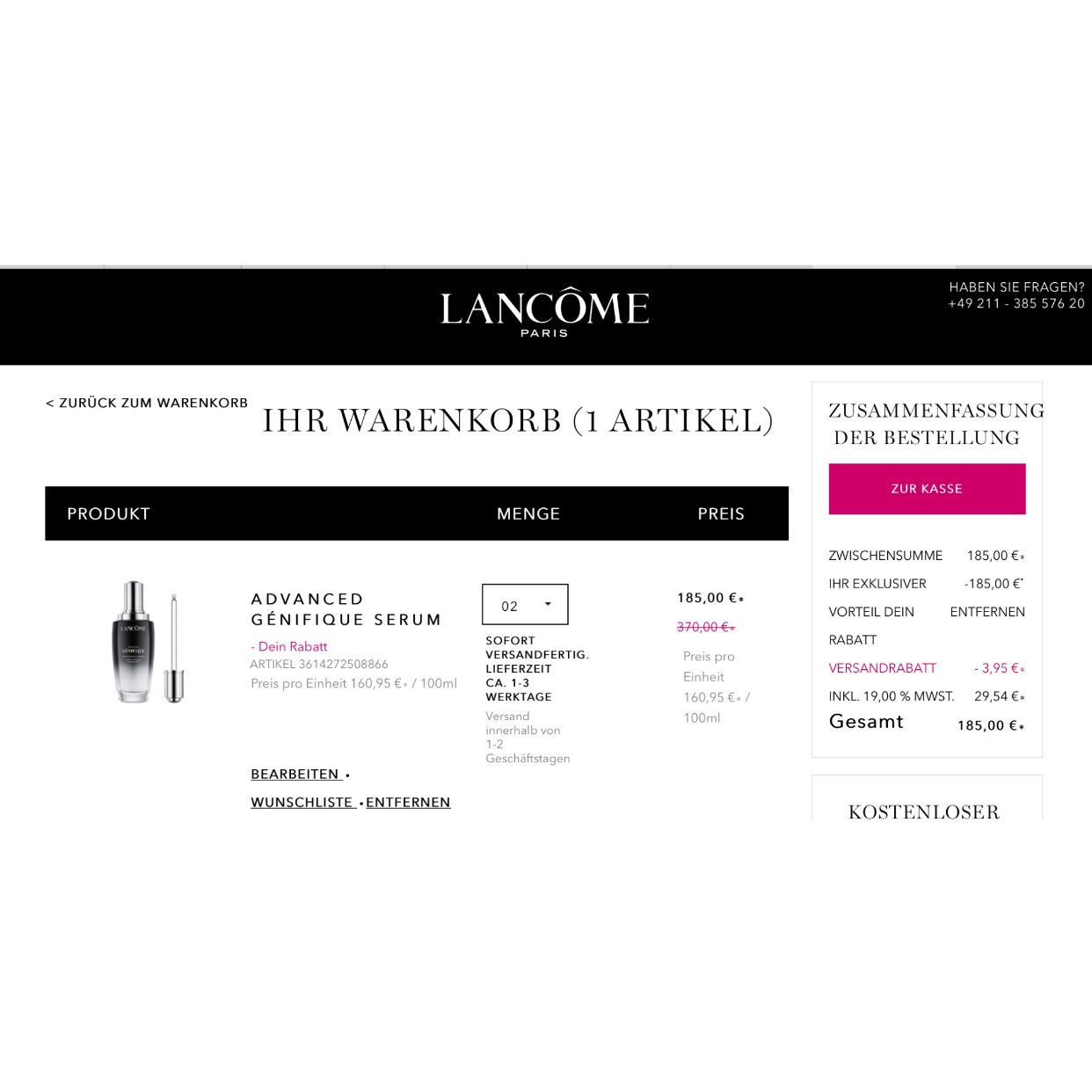 🇩🇪德国兰蔻官网！买一送一啦！