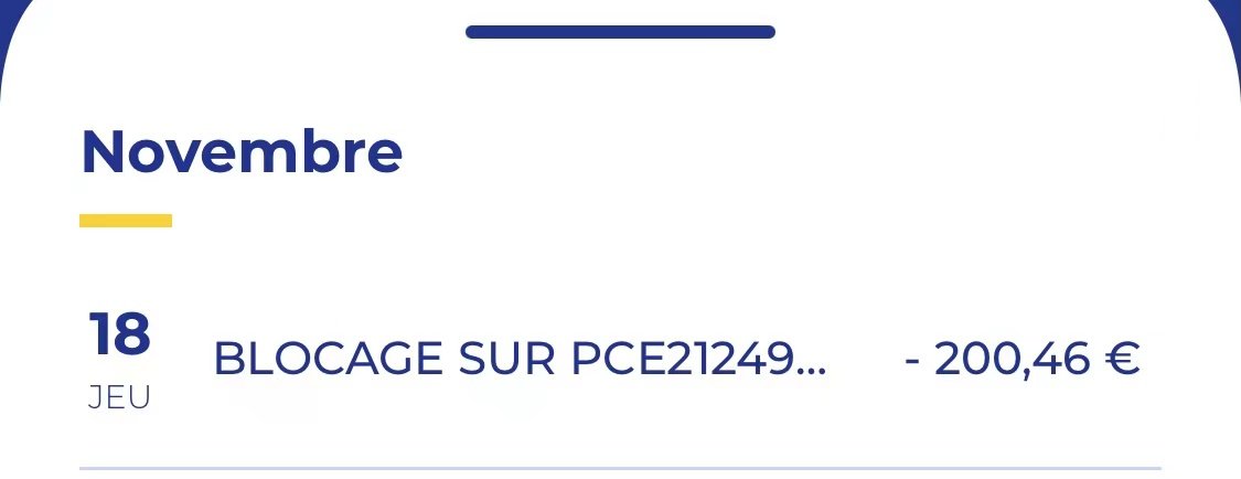 求助，blocage sur pce是什么扣款呀